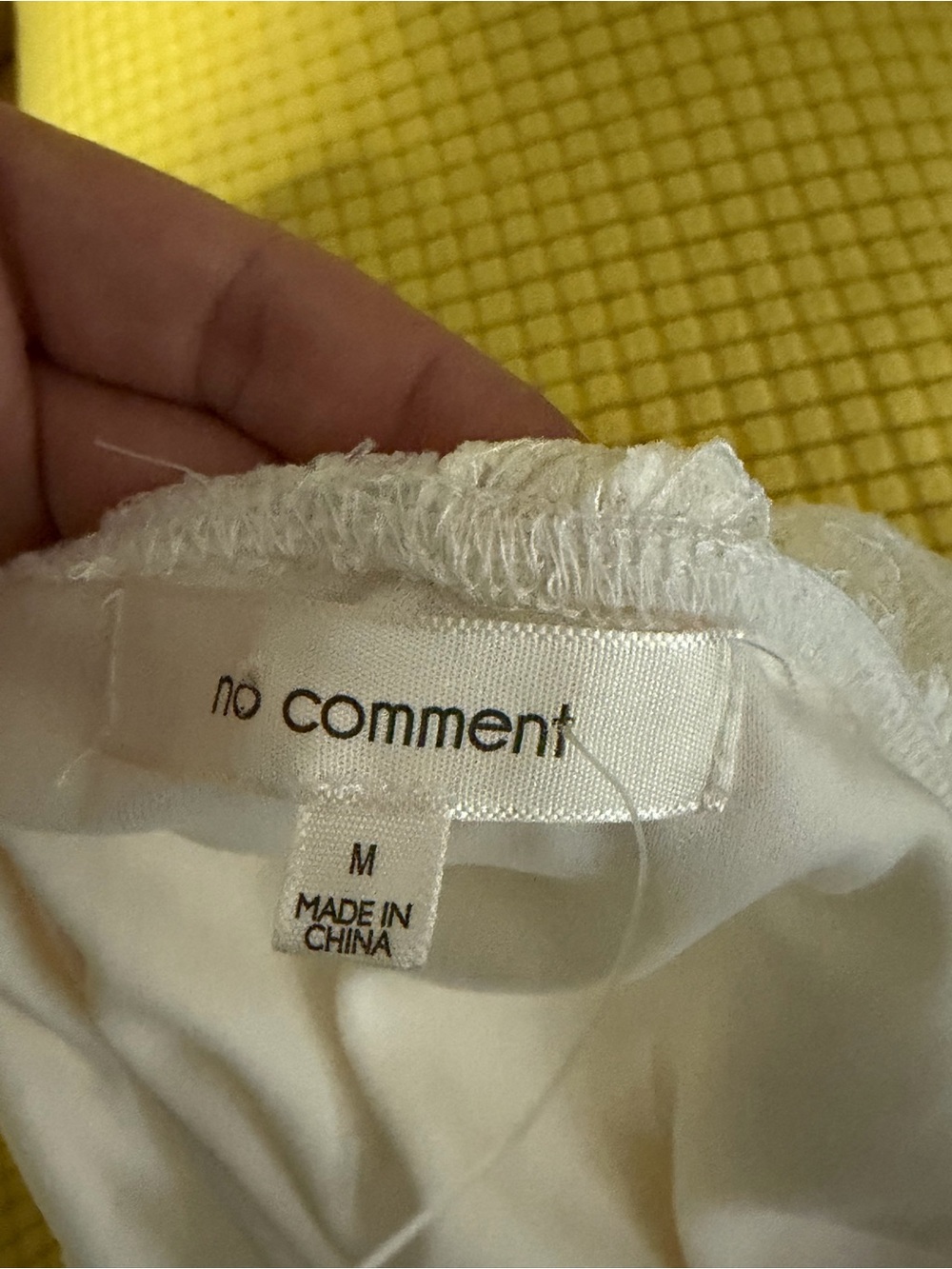 No Comment Women's White Blouse - Classic Textured Detail, M